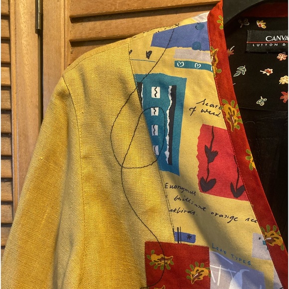 Vintage Canvasbacks by Lutron & Horsfield Mustard Linen Blazer - Picture 5 of 16